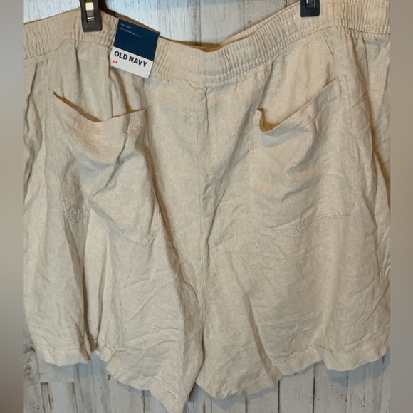COPY - Old Navy Womens 4x Beige Linen High-Rise Pull-On Shorts NWT! - Picture 8 of 10